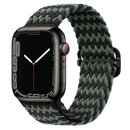 Braided Nylon Strap for Apple Watch Ultra 2/Series 10–4 Adjustable Band