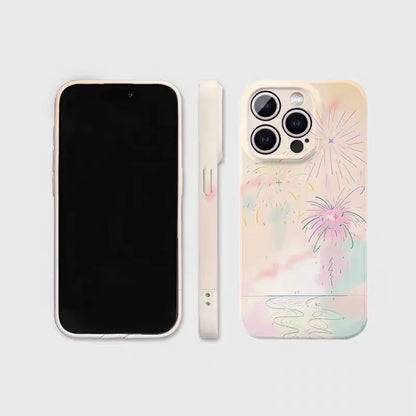 Pink Graffiti Fireworks Case for iPhone 16–11 | 2-in-1 Acrylic TPU Cover