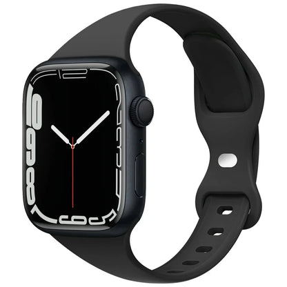 Slim Silicone Sport Strap for Apple Watch 38-49mm Series 3 to Ultra 2
