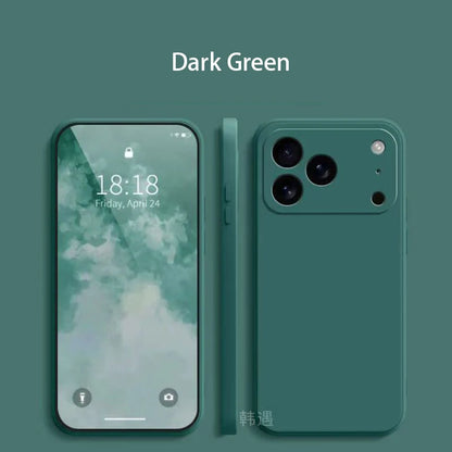 Square Liquid Silicone Soft Case for iPhone 17 Pro Max & 17 Air Shockproof Cover