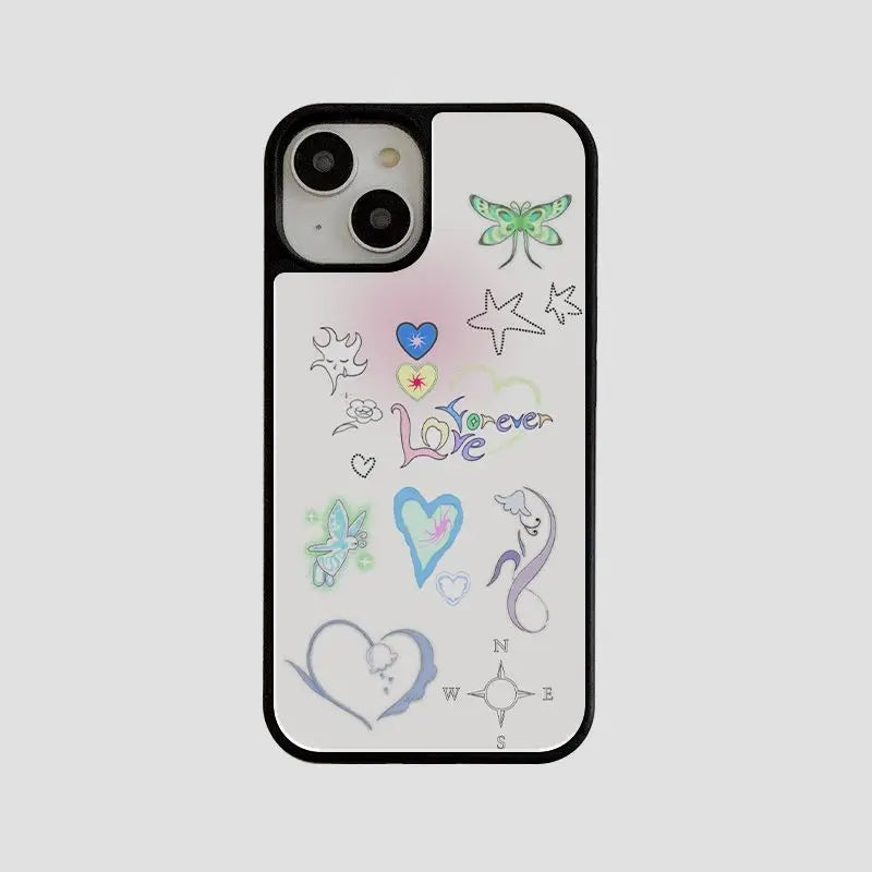iPhone Case Korean Ins Elf Graffiti World 11–16 Series Cover