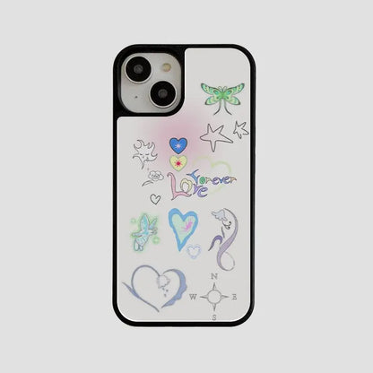 iPhone Case Korean Ins Elf Graffiti World 11–16 Series Cover