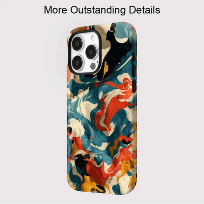 Art Painting MagSafe Case for iPhone 11–16 Pro Max | Matte Silicone Cover