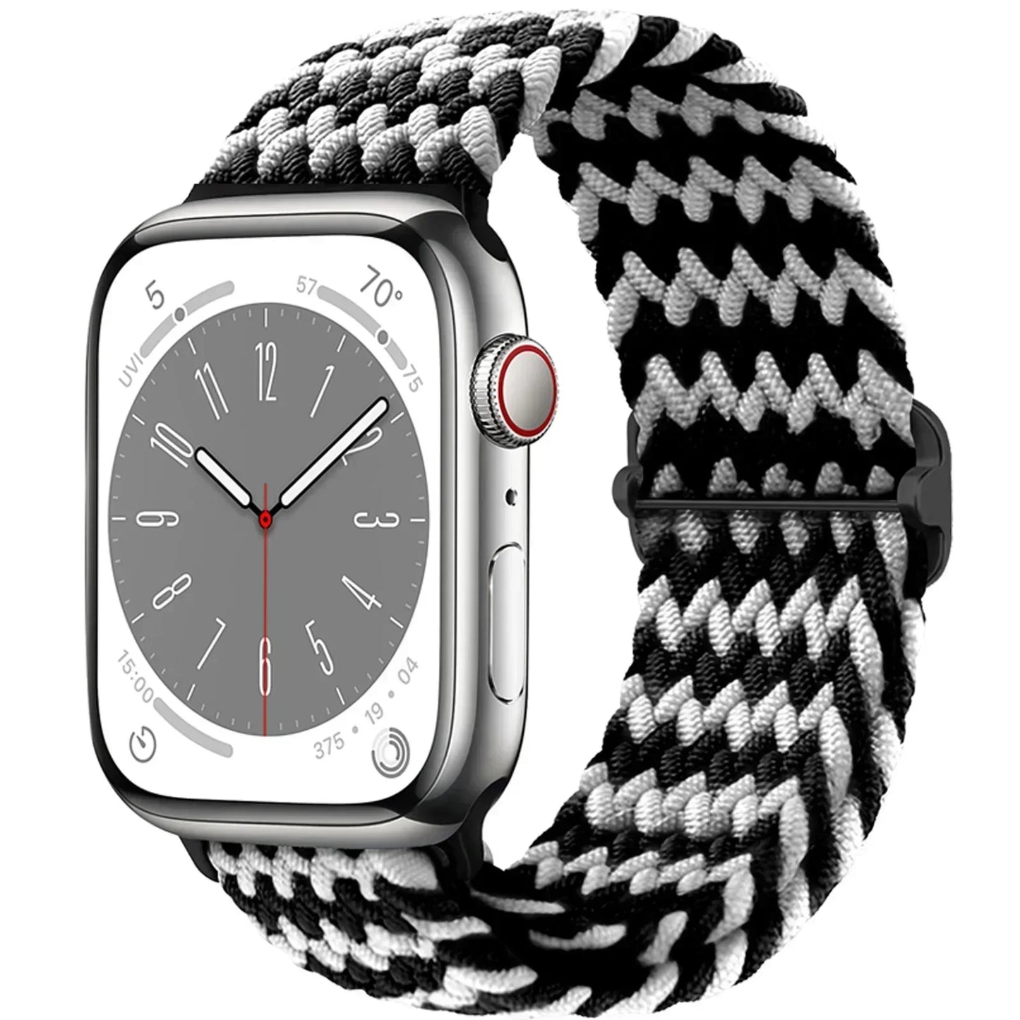 Braided Nylon Strap for Apple Watch Ultra 2/Series 10–4 Adjustable Band