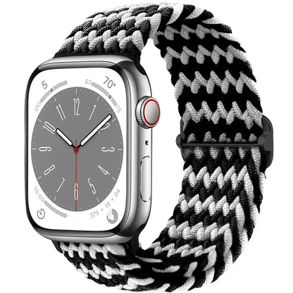 Braided Nylon Strap for Apple Watch Ultra 2/Series 10–4 Adjustable Band