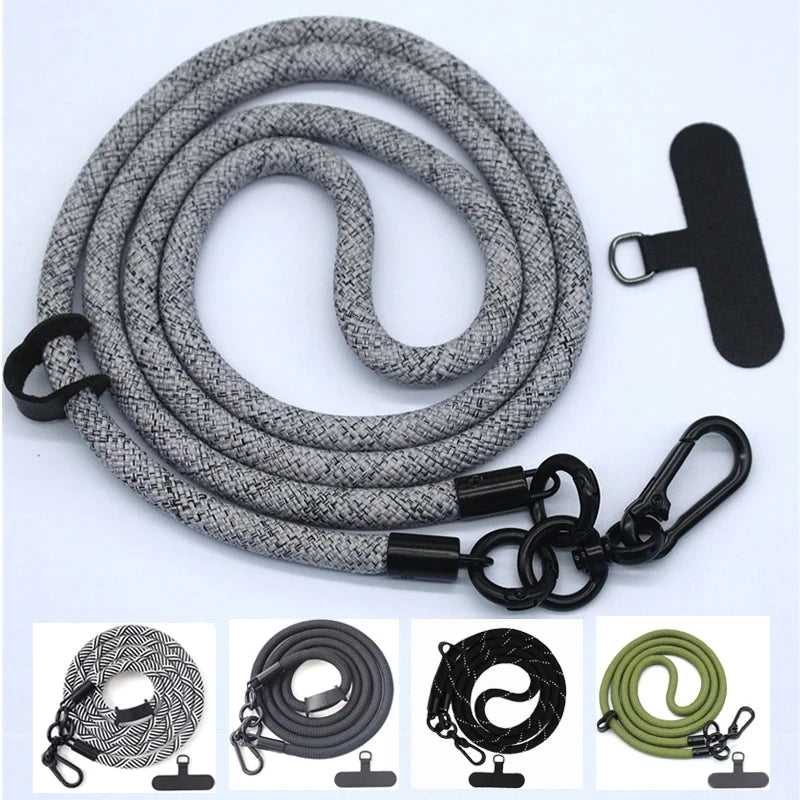 8MM x 120CM Bold Universal Phone Lanyard Crossbody Shoulder Strap Anti-Loss