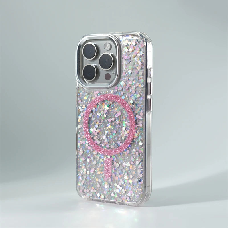 Glitter MagSafe Shockproof Case for iPhone 12/13/14 Pro & Pro Max