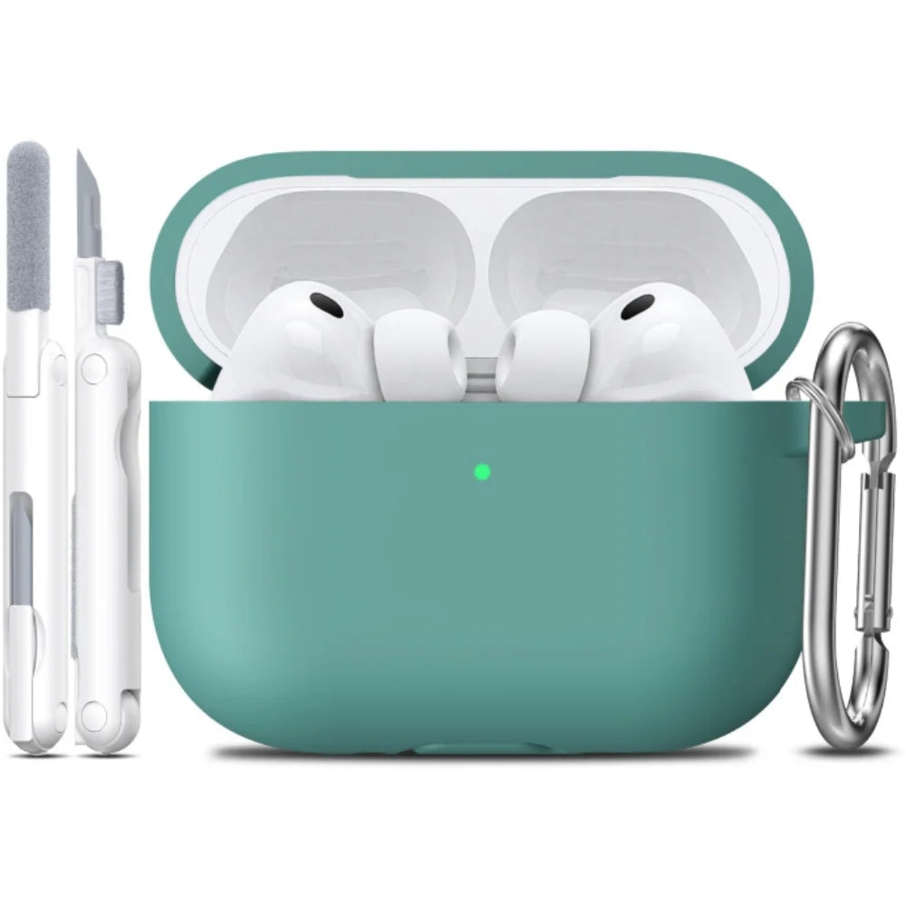 Soft Silicone AirPods Pro 3 Case – Keychain & Cleaning Kit Included