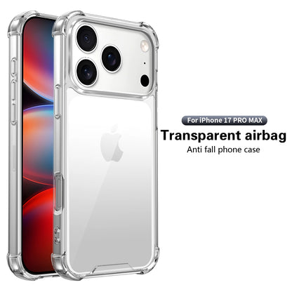 Luxury Transparent Anti-Shock Case for iPhone 17/16/15 Pro Max Air Cover