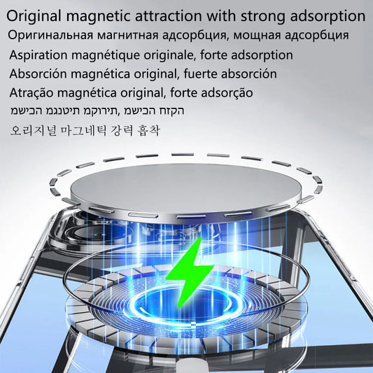 Full Back MagSafe Case for iPhone 17 Air 16 15 14 13 12 11 Pro Max + Lens