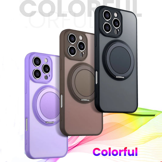 360° Rotating Magnetic Stand Case for iPhone 17 16 15 14 13 12 11 Pro Max