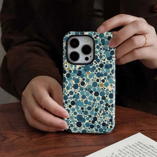 Retro Polka Dots Phone Case for iPhone 17 16 Pro Max 15 14 13 12 XR 7 Plus