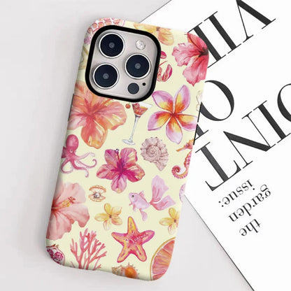 Summer Beach Case for iPhone 16 Pro Max–7 Plus | Glossy 2-in-1 Cover