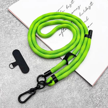 150cm Adjustable Crossbody Phone Lanyard Strap with Patch & Neck Rope