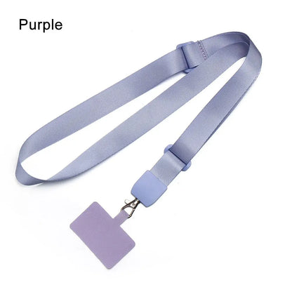 Adjustable Neck Cord Phone Strap, Mobile Lanyard with Patch Holder for Phones