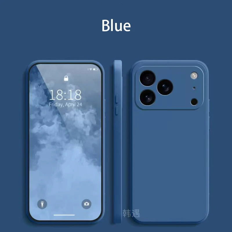 Square Liquid Silicone Soft Case for iPhone 17 Pro Max & 17 Air Shockproof Cover