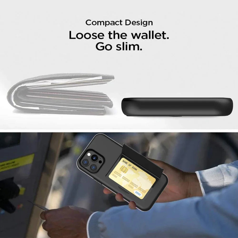 Wallet Case with Card Slot for iPhone 16 15 14 13 12 11 Pro Max & More