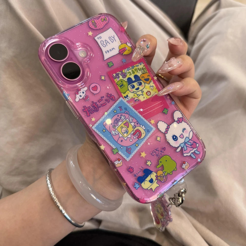 Cute Anime Glitter Phone Case Y2K iPhone 12–16 Pro Max & Plus