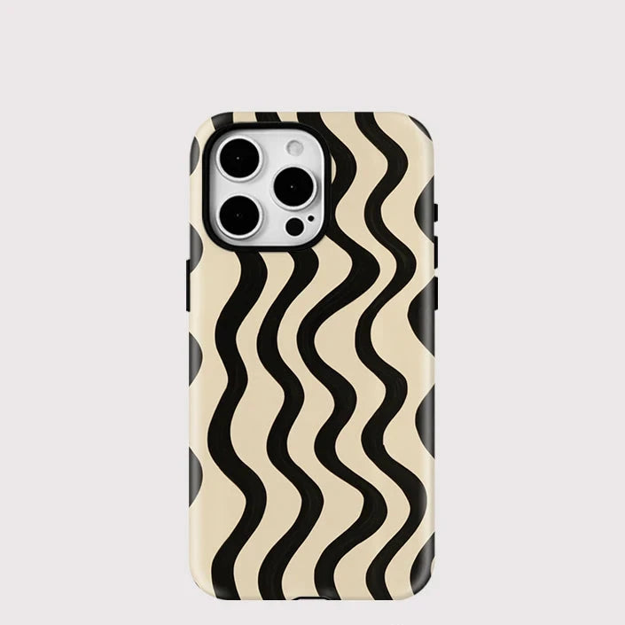 MagSafe Wave Stripe Case for iPhone 16–11 | Magnetic Shockproof Cover