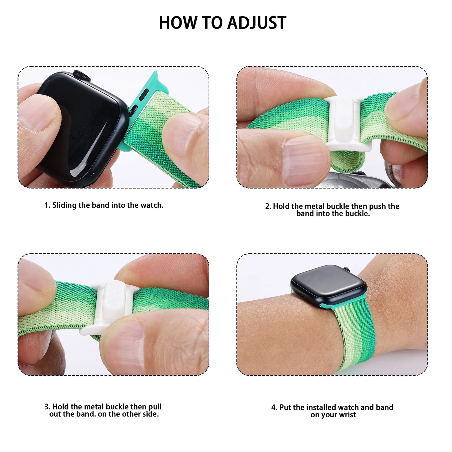 Elastic Nylon Strap for Apple Watch Ultra 3/2 & Series 11–8 SE Band