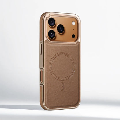 Luxury PU Leather MagSafe Case for iPhone 17–13 | Magnetic Shockproof Cover