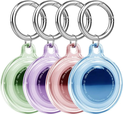 4/8/6  Pack Waterproof AirTag Keychain Case for Pet Collars & Key Rings