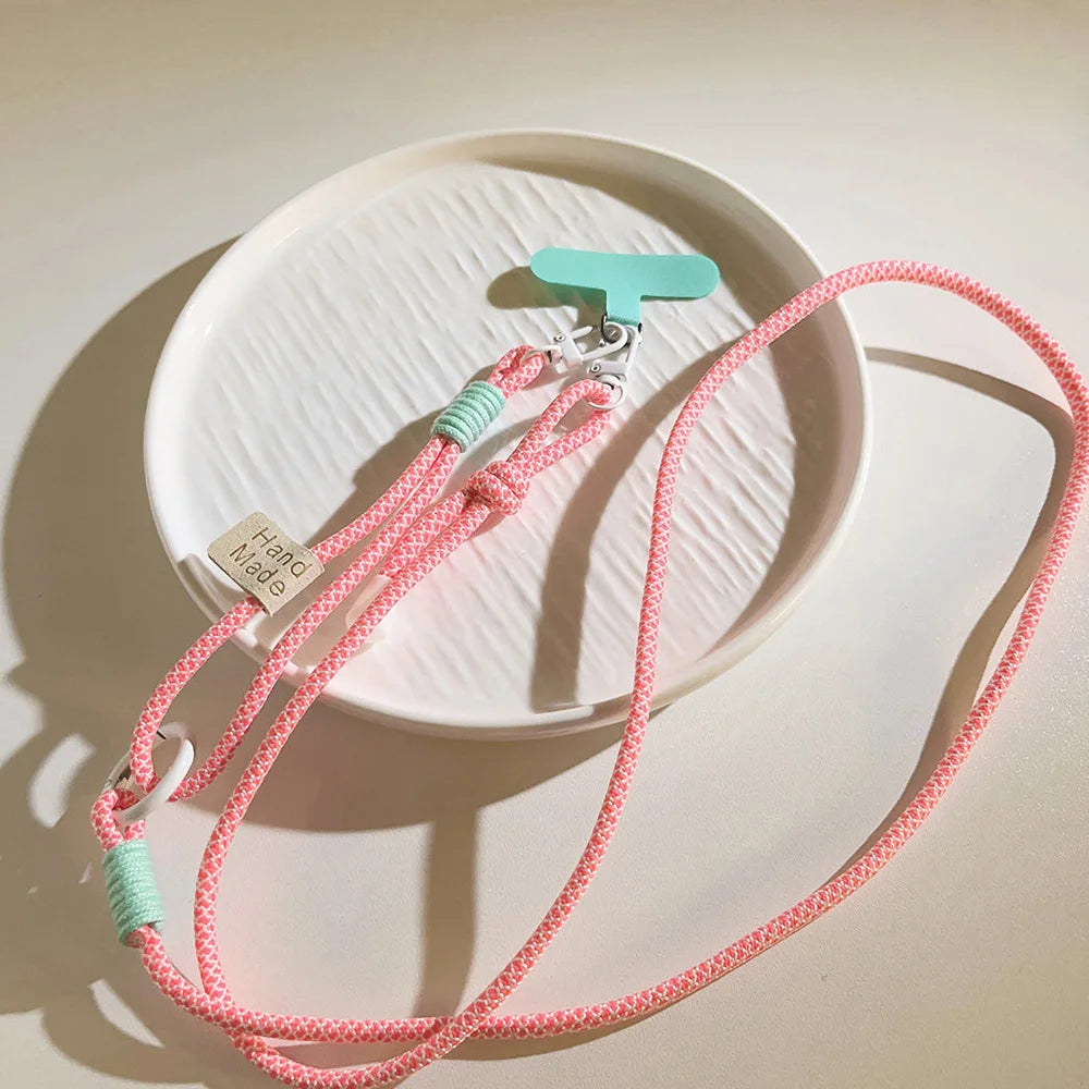 Handwoven Long Mobile Phone Lanyard Crossbody Strap Unisex Anti-Loss Durable