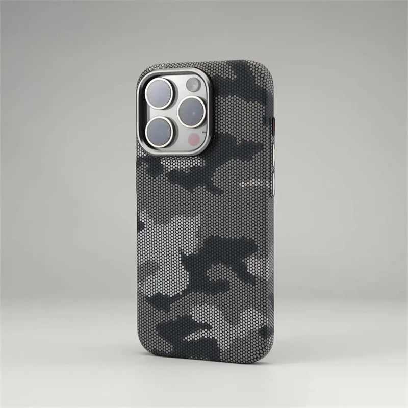 Camouflage Graffiti MagSafe Case for iPhone 16 15 14 13 Pro Max Shockproof Cover