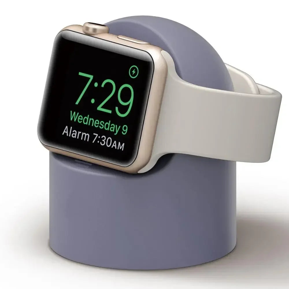 Silicone Charger Stand for Apple Watch Ultra 8 SE2 7 6 5 4 3 Nightstand