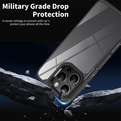 Transparent Shockproof Bumper Case for iPhone 11–16 Pro Max Series