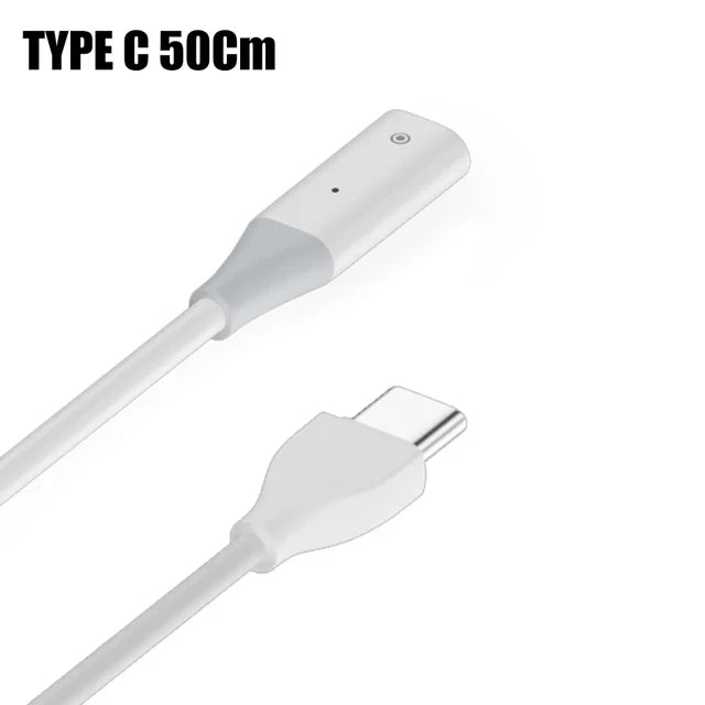 USB A/Type-C Charger Cable for Apple Pencil Gen 1 with Indicator Light