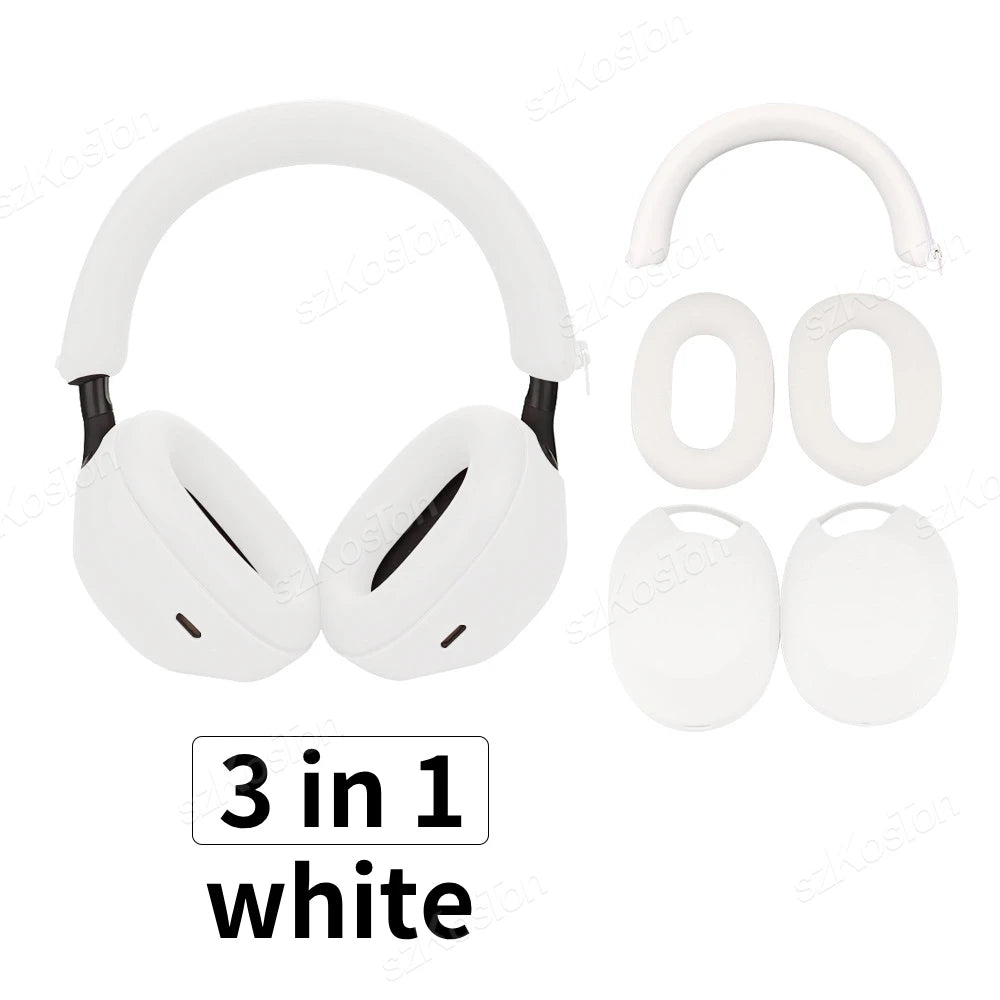 Silicone Protective Case for Sony WH-1000XM5 Headphones Headband & Earmuffs