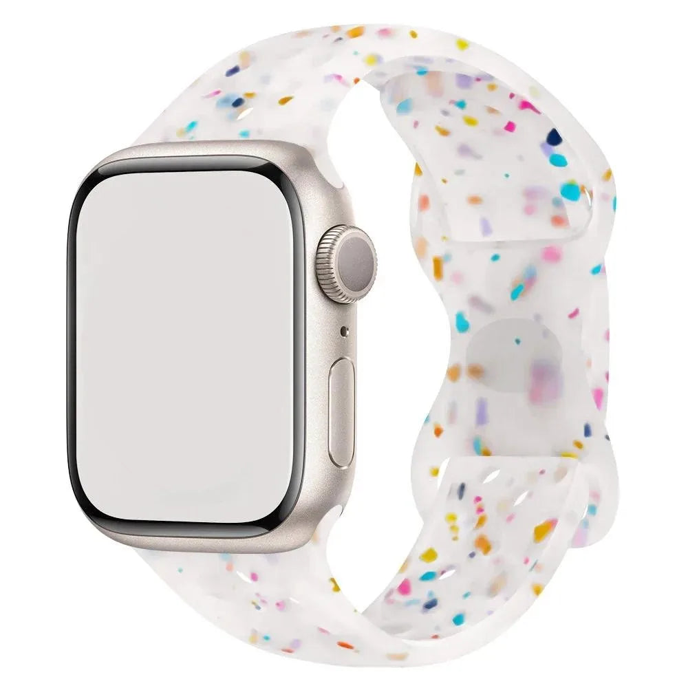 Transparent Silicone Bracelet Band for Apple Watch Ultra 2 & Series 10–5