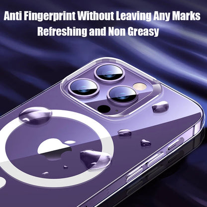 Clear Magnetic Soft Case for iPhone 15 14 13 12 11 Pro Max 7 8 XR XS