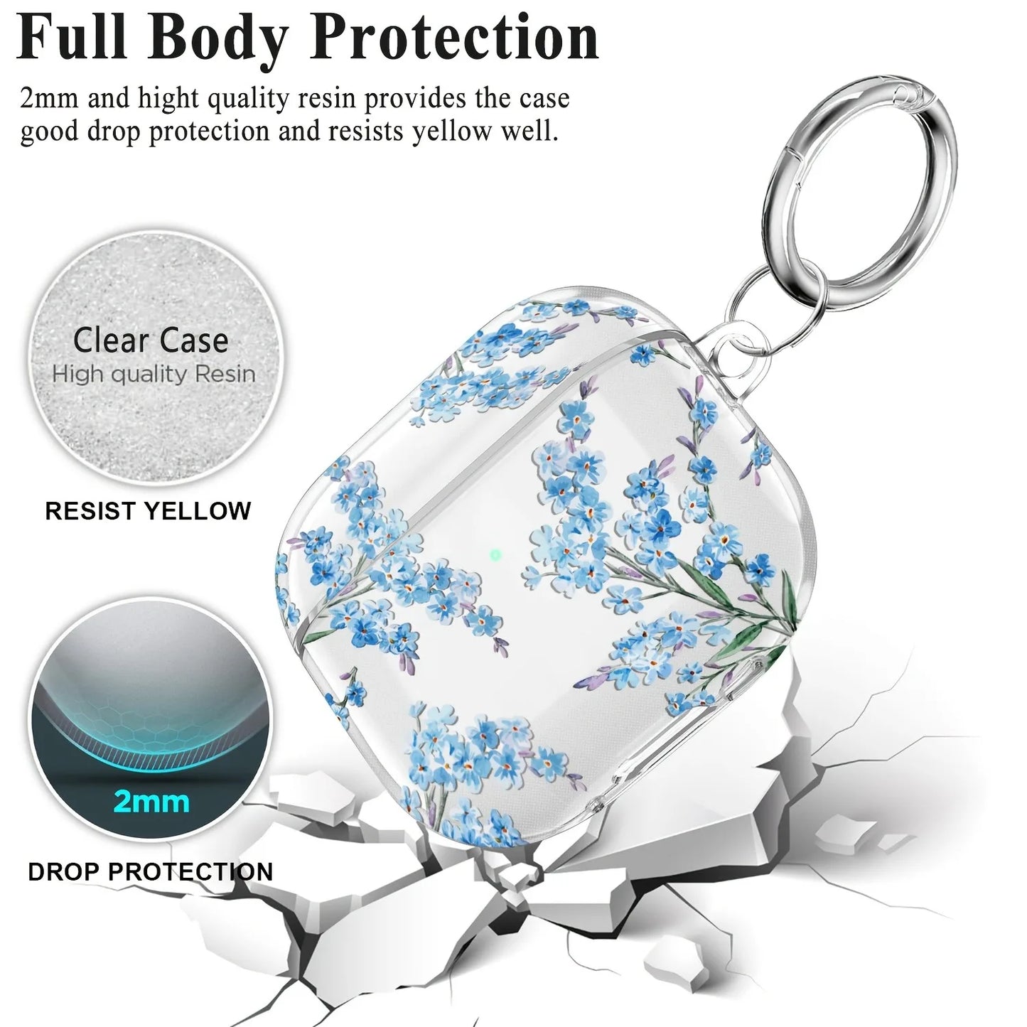 Lovely Floral TPU Soft Case for Apple AirPods 1–4 & Pro/Pro 2 Protective Cover