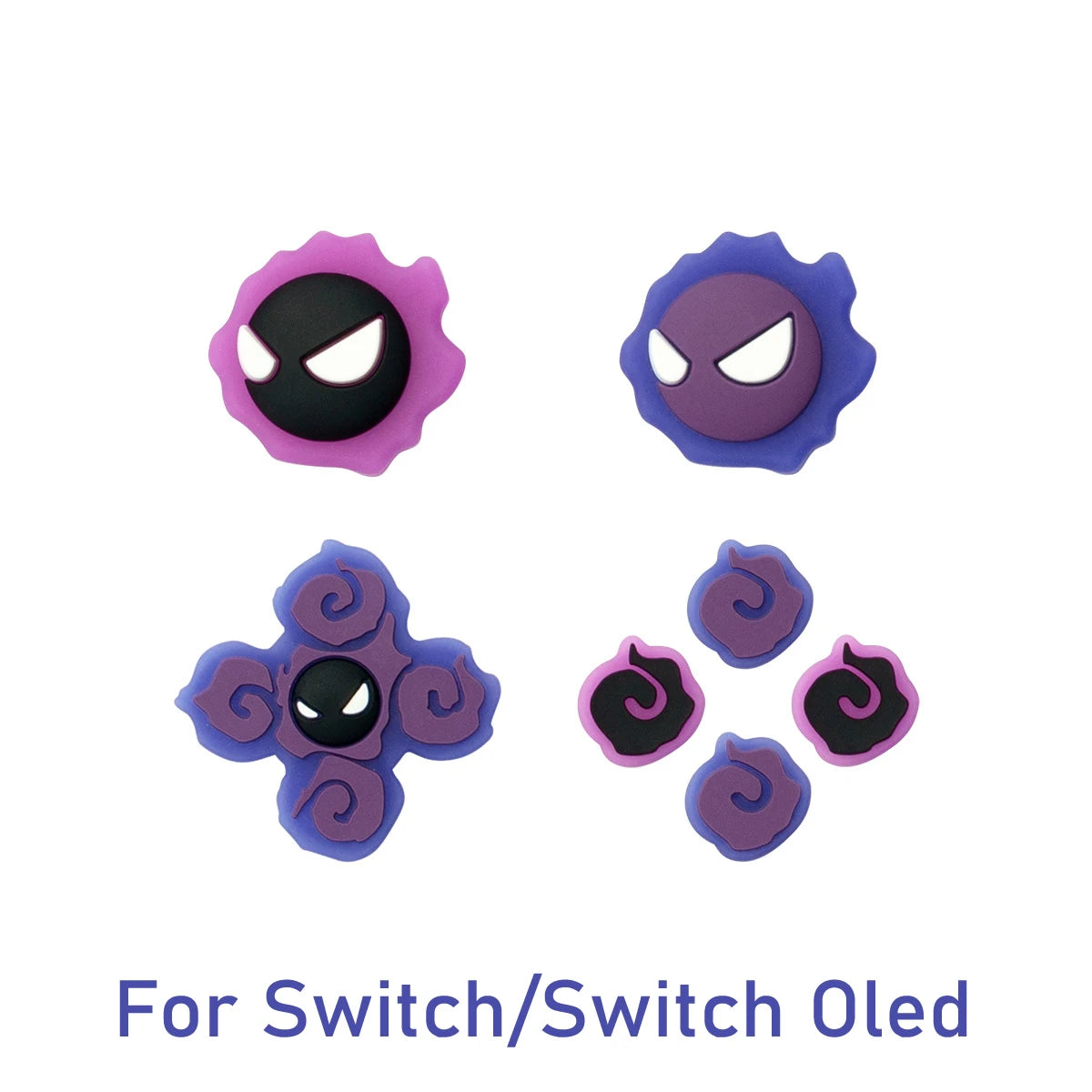 Purple Devil D-Pad & ABXY Key Stickers for Switch 2/OLED | Joy-Con Grip Set