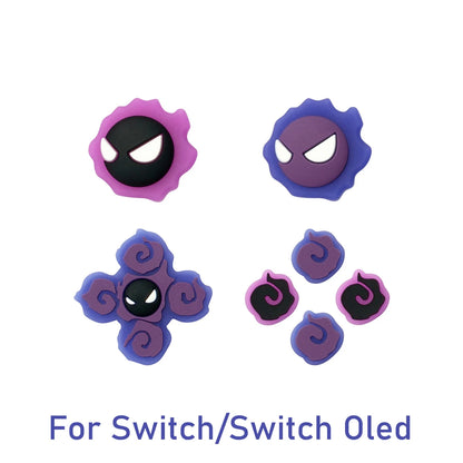 Purple Devil D-Pad & ABXY Key Stickers for Switch 2/OLED | Joy-Con Grip Set