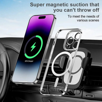 Clear Luxury Electroplated Magnetic Case for Samsung Galaxy S25 FE
