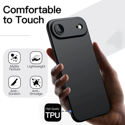 Luxury Matte Silicone Case for iPhone 17 Air 17 Pro Max Ultra-Thin Cover