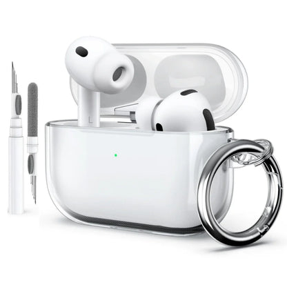 2025 Clear Case for AirPods Pro 3 – Shockproof Cover with Keychain & Cleaner Kit
