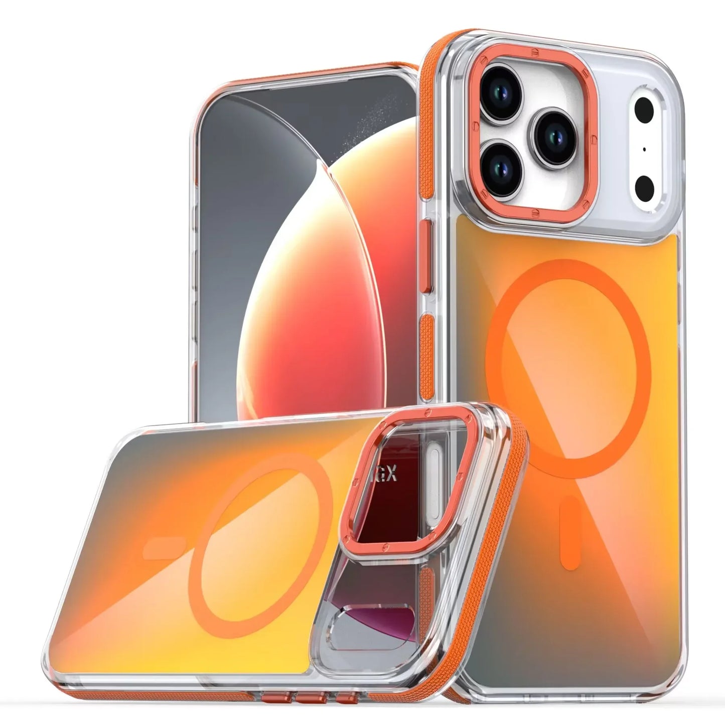 Metal Lens MagSafe Case for iPhone 17 Pro Max Wireless Charging Discolour Cover