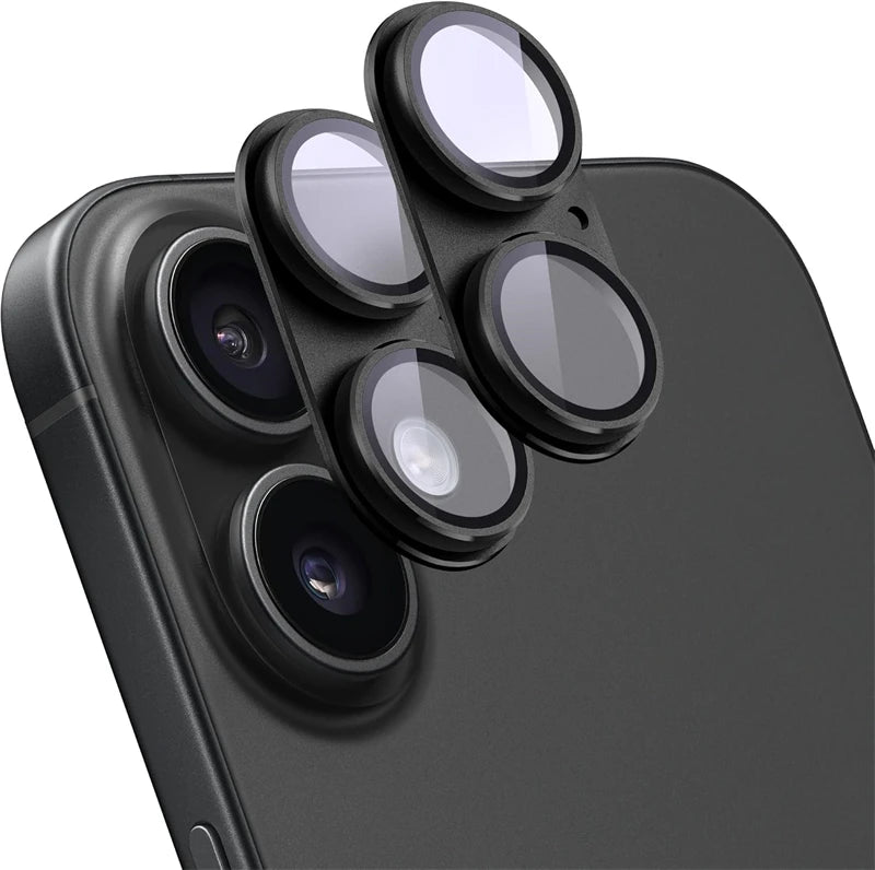 2PCS Metal + Tempered Glass Camera Lens Protector for iPhone 16–13 Pro Max/Plus
