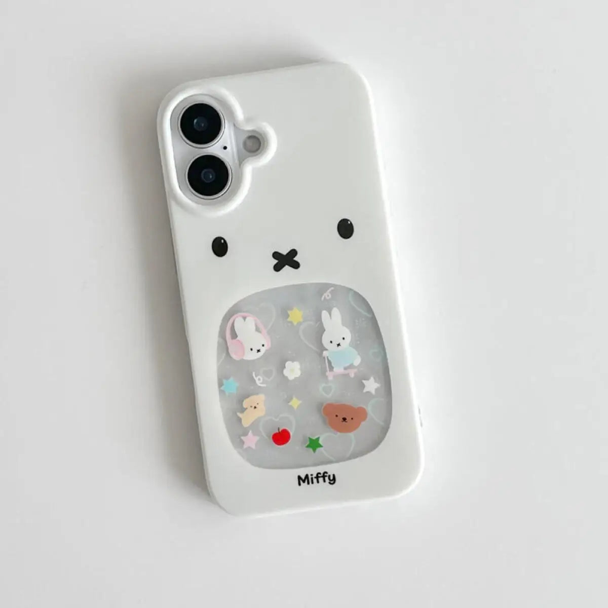 Miffy Rabbit Hollow Out Cute Case for iPhone 16–13 Pro Max Soft Cover