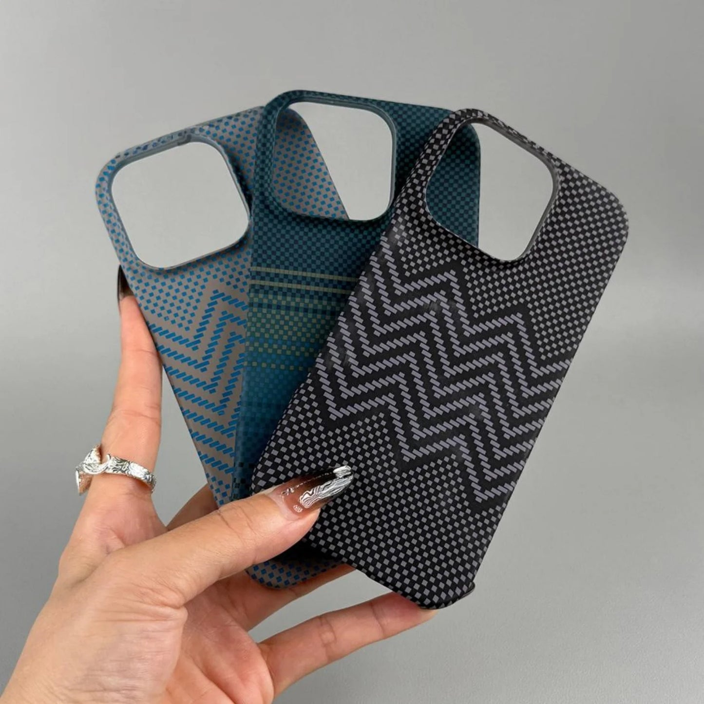 Carbon Fiber MagSafe Case for iPhone 15 14 13 Ultra Slim Magnetic Hard Cover