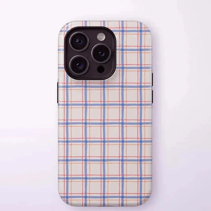 Luxury Houndstooth Pattern Case for iPhone 17–7 | Double-Layer Protection