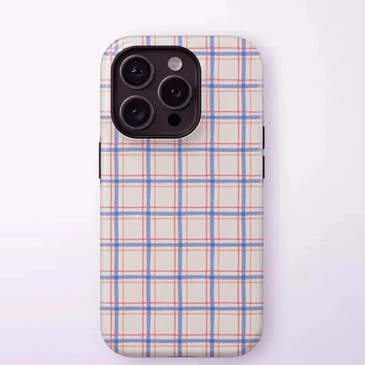 Luxury Houndstooth Pattern Case for iPhone 17–7 | Double-Layer Protection