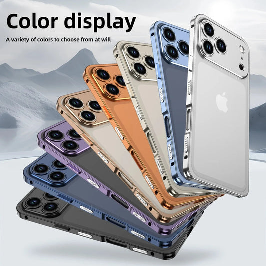 Colorful Aluminum Alloy Slim Frame Case for iPhone 17 Pro Max 17 Air Anti-Drop