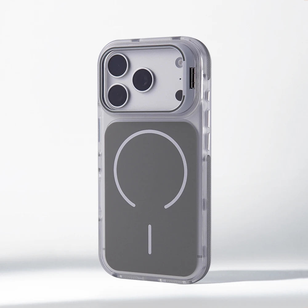 Matte Shockproof MagSafe Bumper Case with Lens Stand for iPhone 16, 17 Pro Max