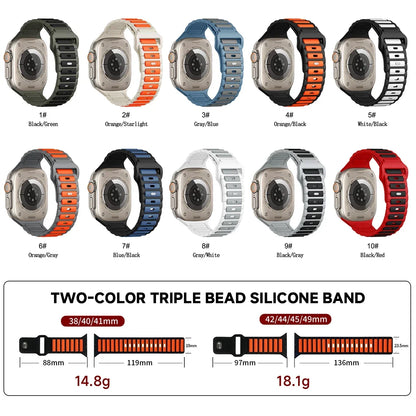 Soft Silicone Sport Band for Apple Watch 38–49mm – Ultra, Series 3–10