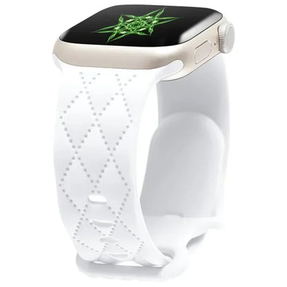 Engraved Silicone Strap for Apple Watch Ultra & Series 9–3 | 49–40mm Band